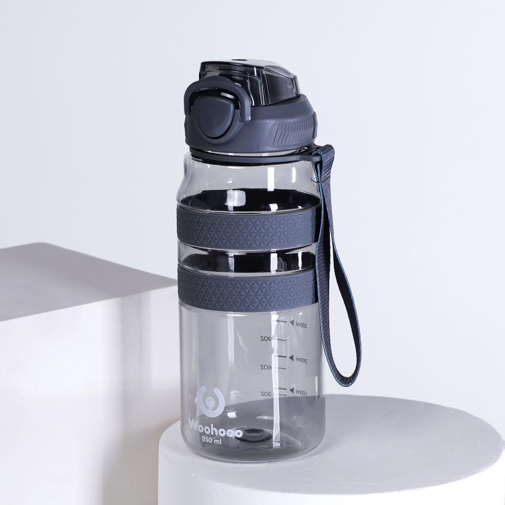 Бутылка для воды Вуухууу-Woohooo 850 ml / Пищевой PP / Серый / уп 60 / АКЦИЯ
