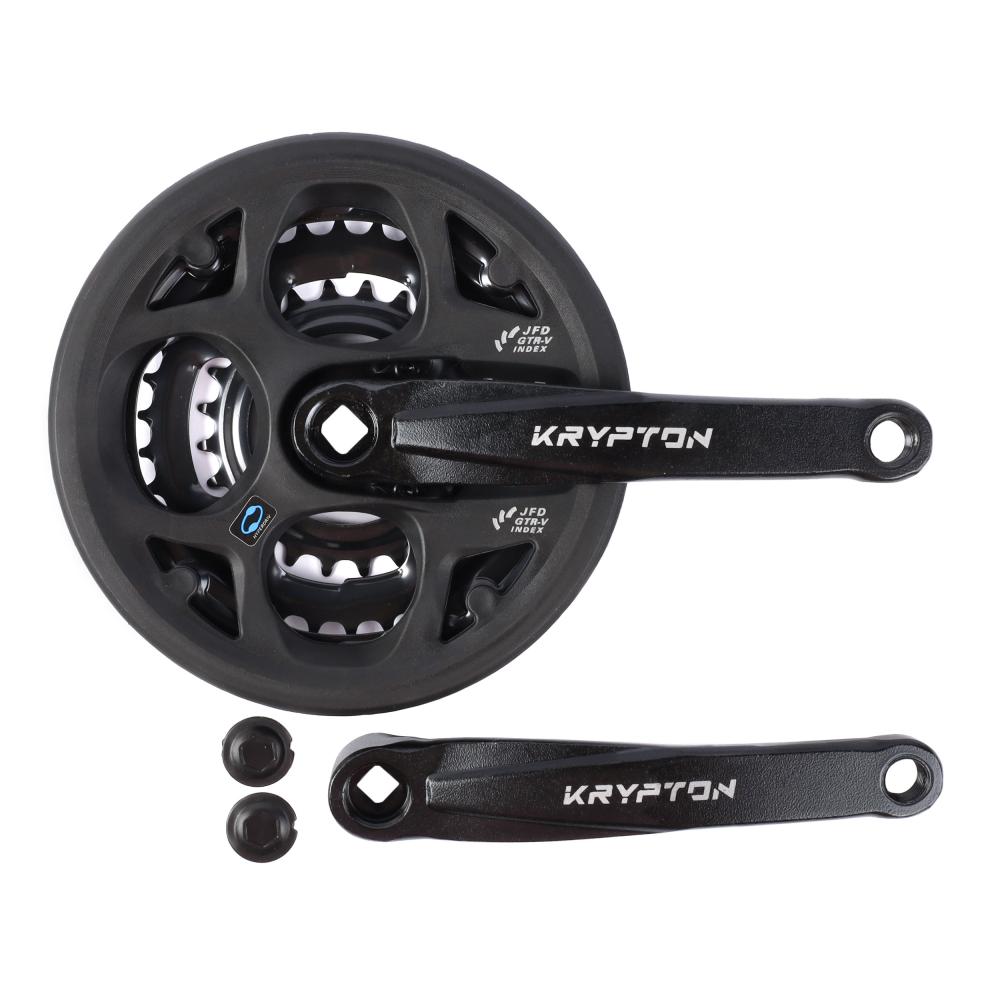 Система KRYPTON GTR-S1091P, 165mm, 24/34/42T, с защитой, ST+ST, квадрат, черный