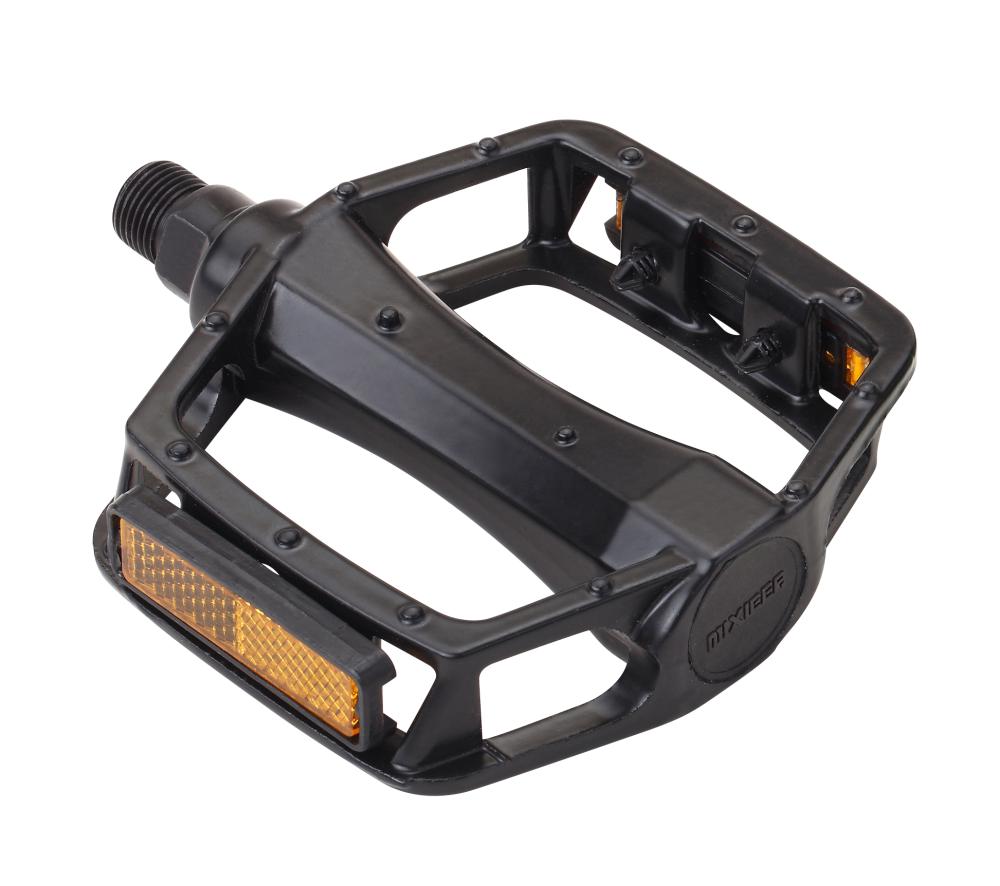 Педаль MTB MIXIEER MX-P803, 9/16 резьба, ALU корпус, сталь. подшипник, 113х103мм, с рефлектором, 2S ось, картридж, black, 1 пара