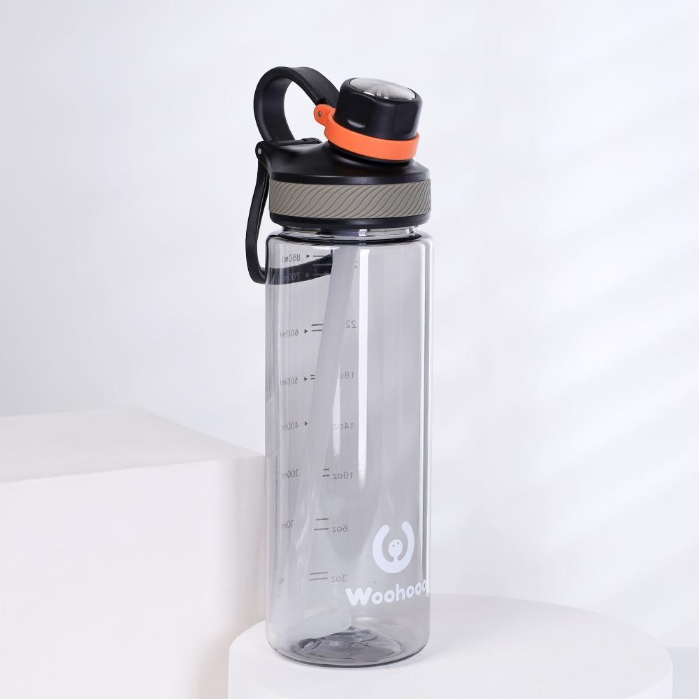 Бутылка для воды 850 ml Вуухууу-Woohooo / Пищевой PP / уп 80 / Черный / АКЦИЯ
