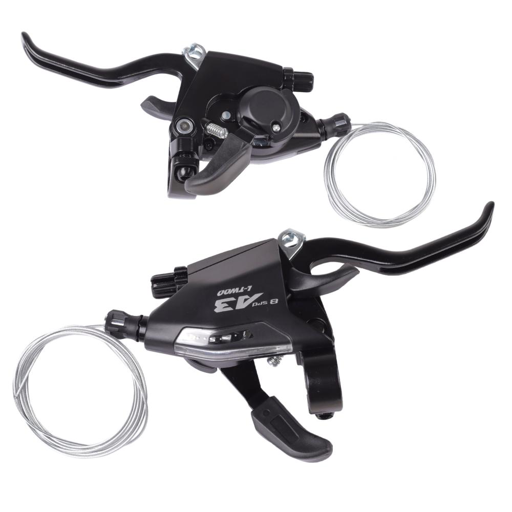 Комборучка, Шифтер правый, L-TWOO ST-TX4008-R, 8 скоростей, 2:1 shimano совместим, материал: алюминий, трос перекл. 2100мм, вес 185гр, /уп50/