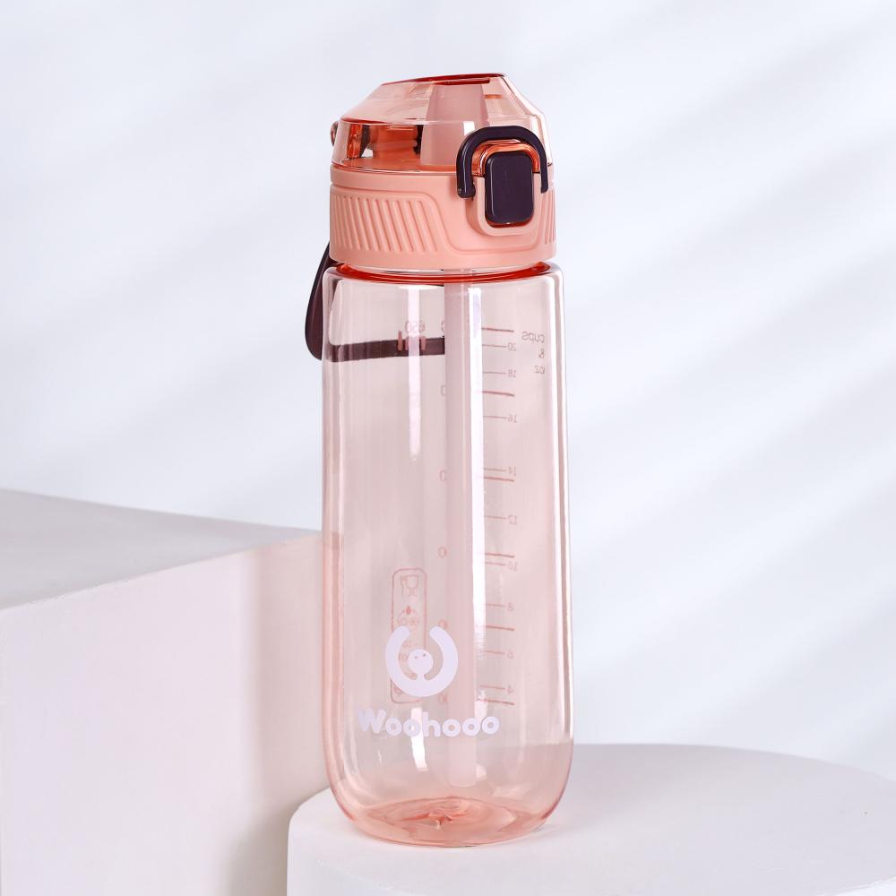 Бутылка для воды 650 ml Вуухууу-Woohooo / Пищевой PP / уп 80 / Персиковый / АКЦИЯ