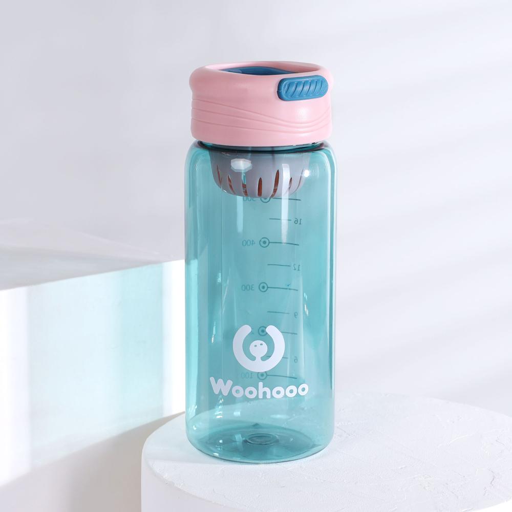 Бутылка для воды 600 ml Вуухууу-Woohooo / Пищевой PP / уп 60 / Голубой / АКЦИЯ
