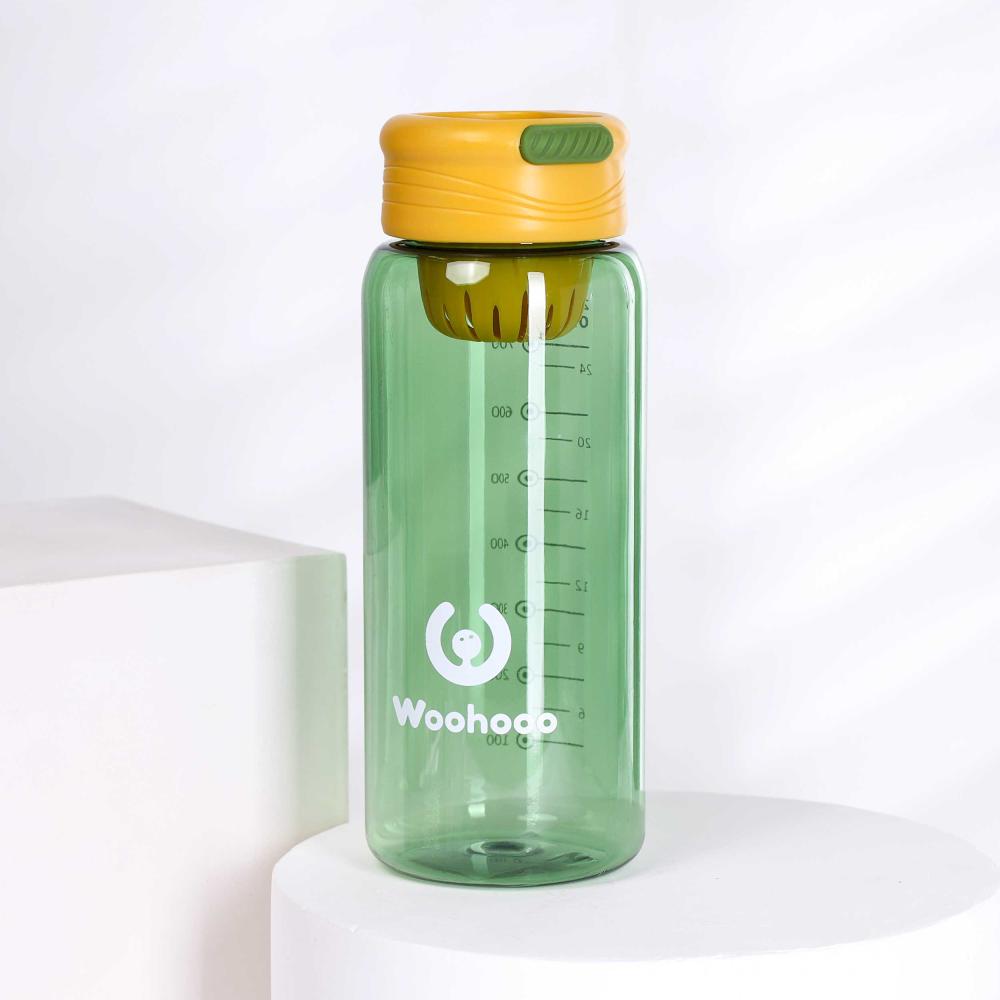 Бутылка для воды 800 ml Вуухууу-Woohooo / Пищевой PP / уп 60 / Зеленый / АКЦИЯ