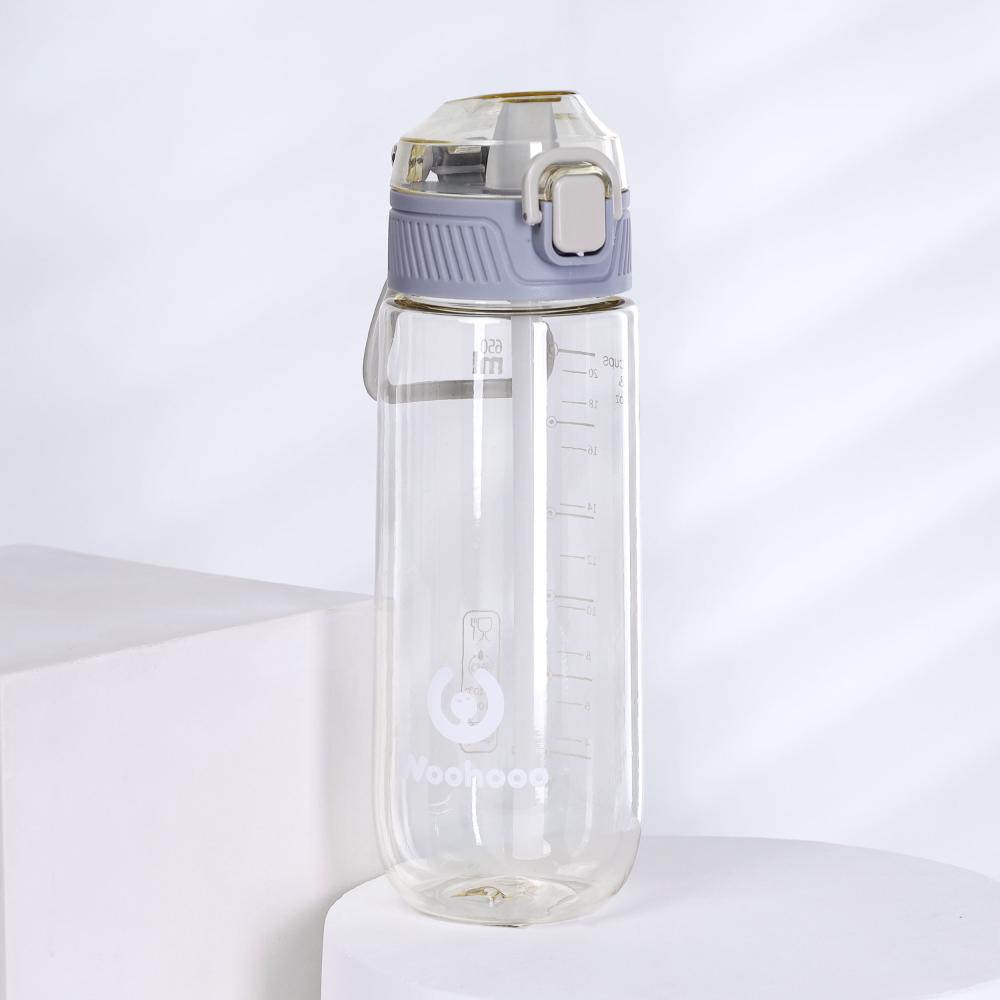 Бутылка для воды 650 ml Вуухууу-Woohooo / Пищевой PP / уп 80 / Прозрачная / АКЦИЯ