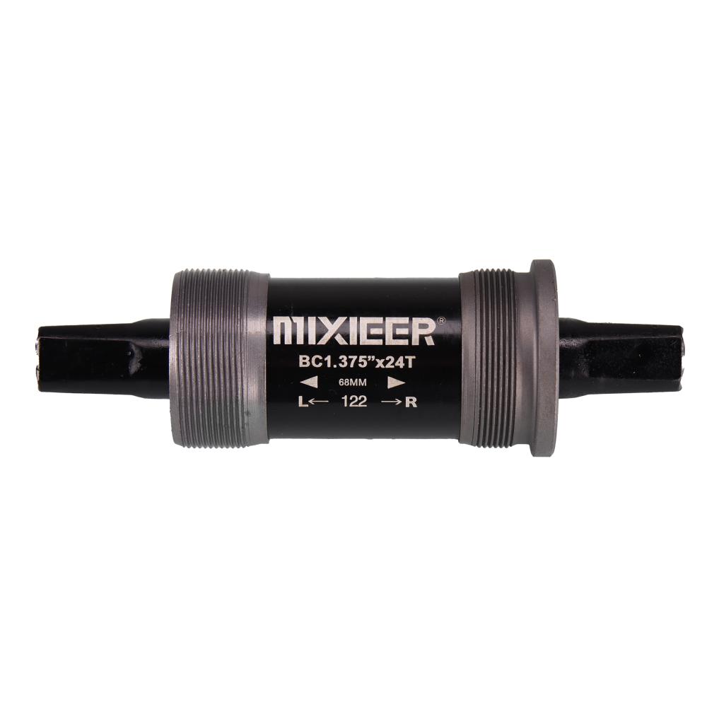 Каретка под квадрат картриджная, MIXIEER BB MX-A203 68x122, пром,подшипники, чёрная, в индивидуальной коробке. /уп 50/
