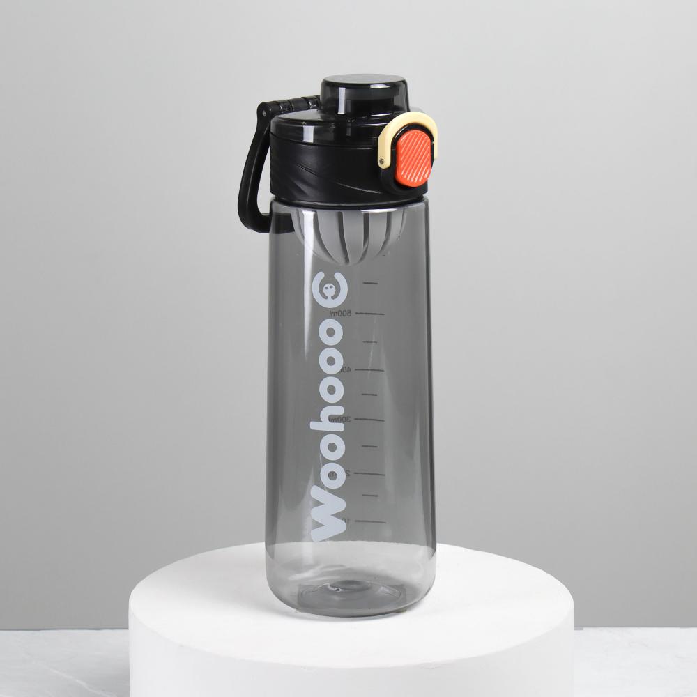 Бутылка для воды 780 ml Вуухууу-Woohooo / Пищевой PP / уп 60 / Черный / АКЦИЯ
