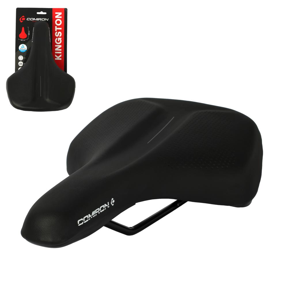 Седло велосипедное комфортное COMIRON KINGSTON C063-Bl 265x195